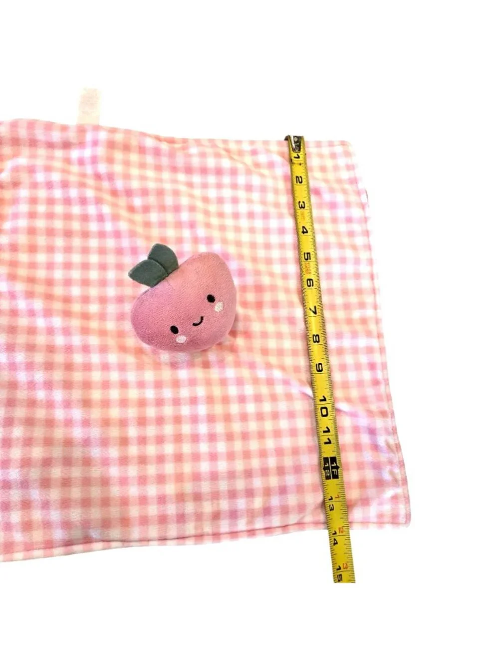 Carter's Just One You Strawberry Lovey Pink Gingham Minky Security Blanket